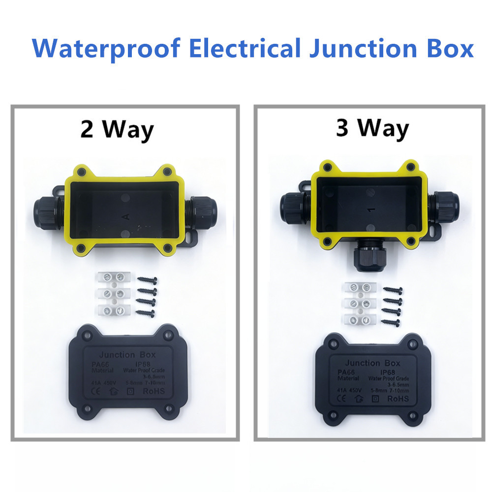 IP68 Waterproof Junction Box 2 - Outdoor Lighting Extension Cord reseña y precio