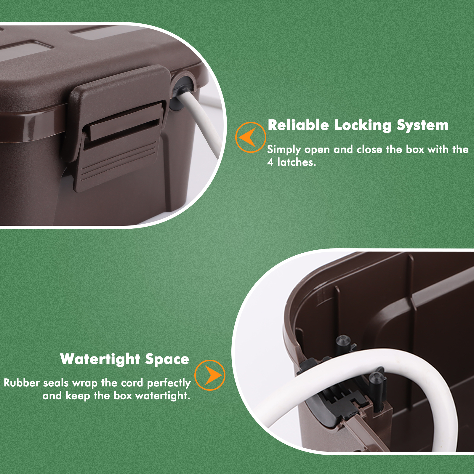 Waterproof Electrical Box Larg - Outdoor Lighting Extension Cord reseña y precio