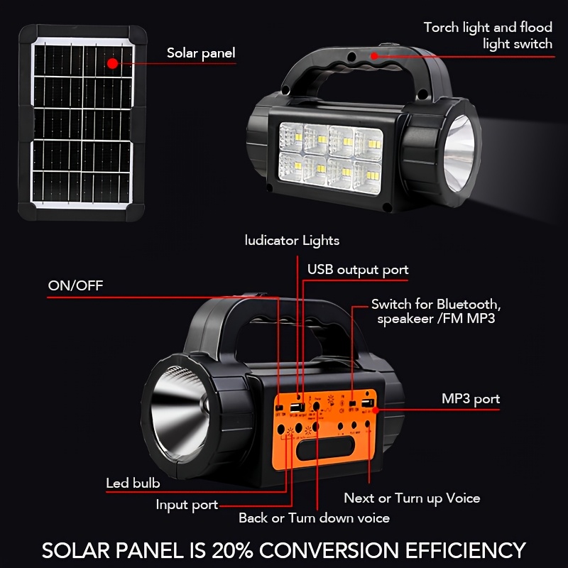Solar Rechargeable Camping Lig - Outdoor Lighting Modern reseña y precio