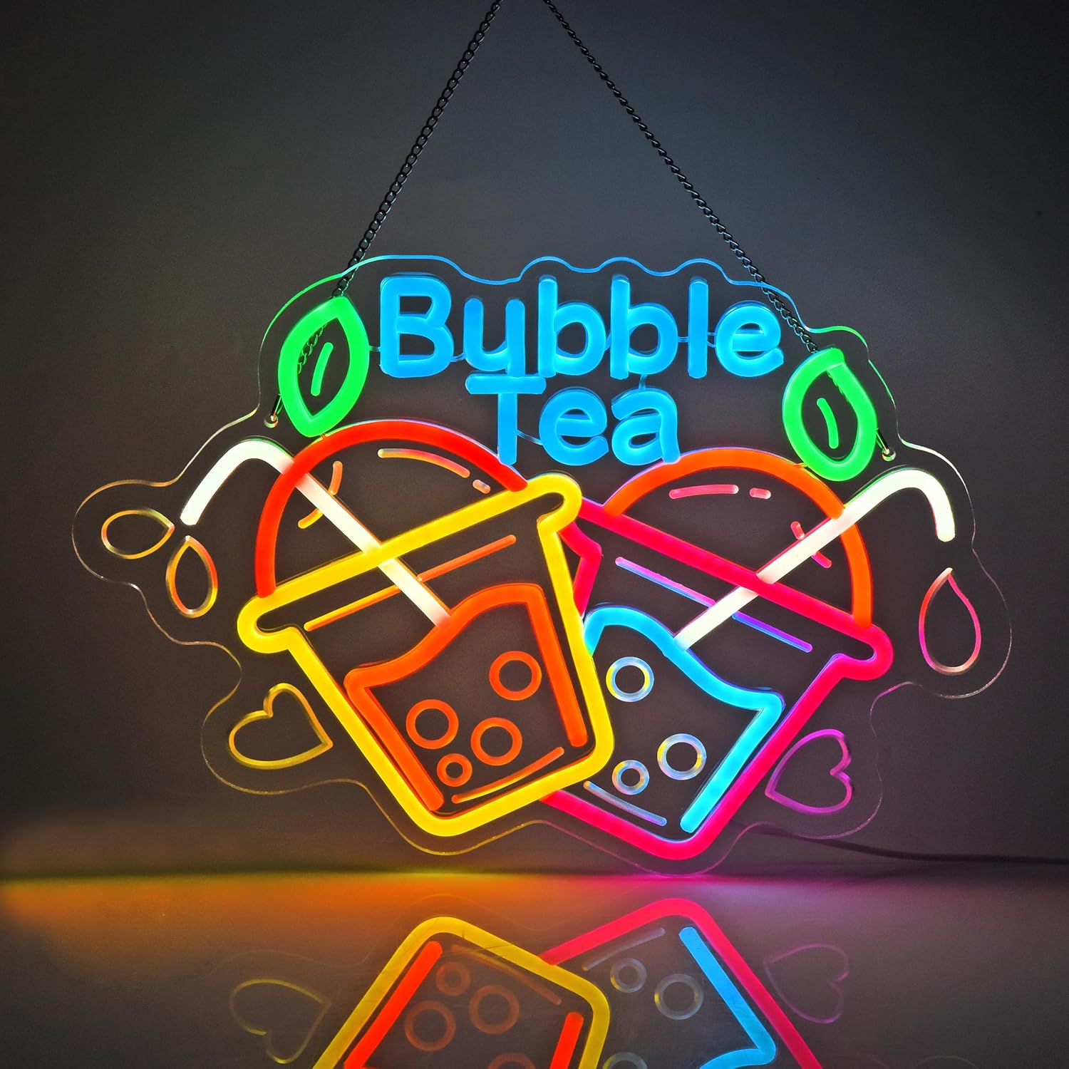 Bubble Tea Neon Sign USB Led L - Outdoor Lighting Restaurant reseña y precio