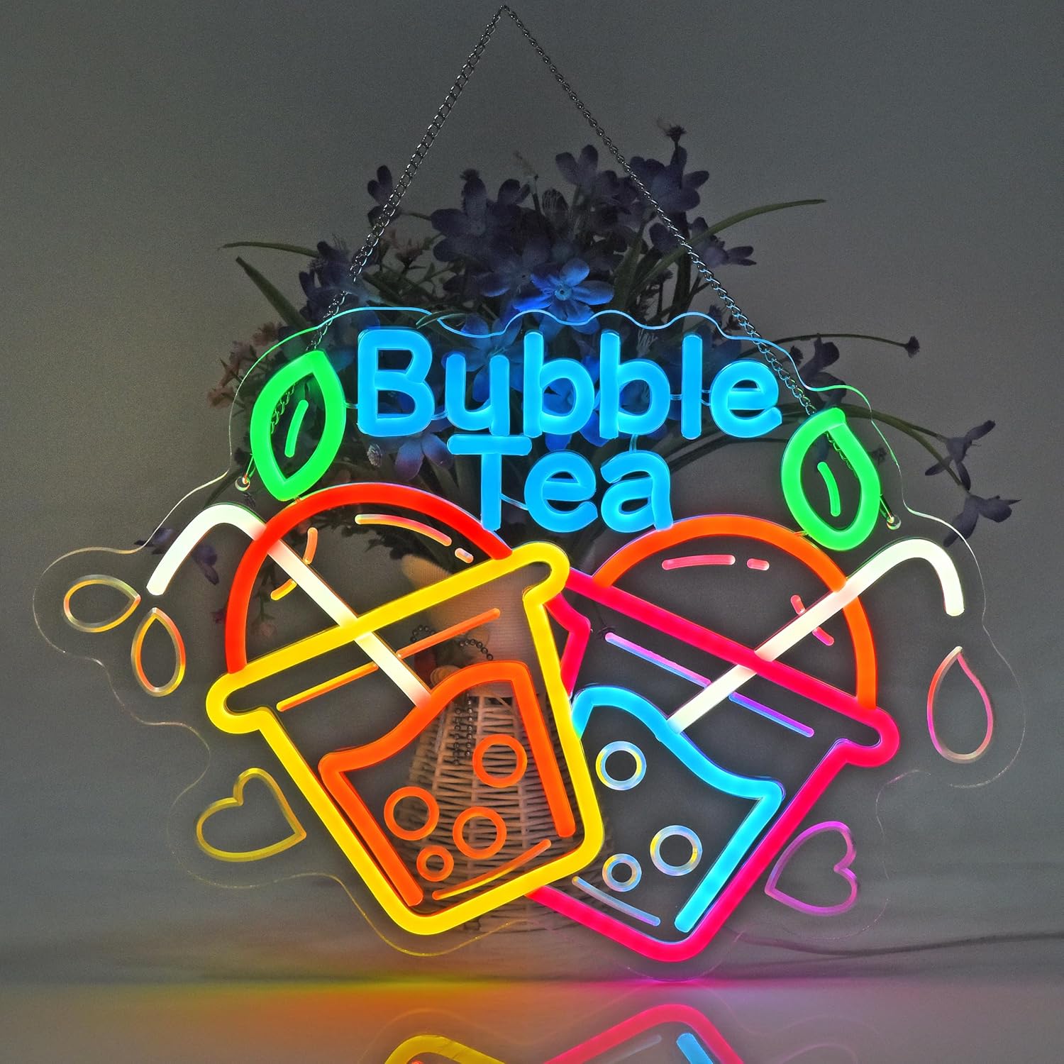 Bubble Tea Neon Sign USB Led L - Outdoor Lighting Restaurant reseña y precio