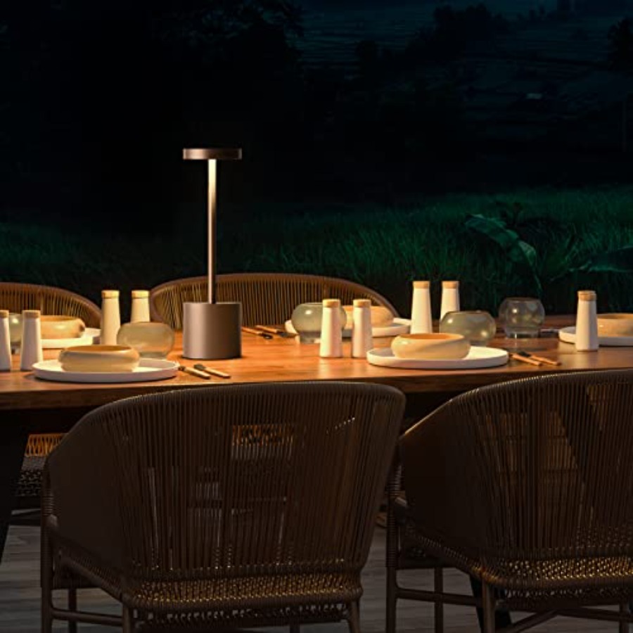 Cordless Table Lamp Rechargeab - Outdoor Lighting Restaurant reseña y precio