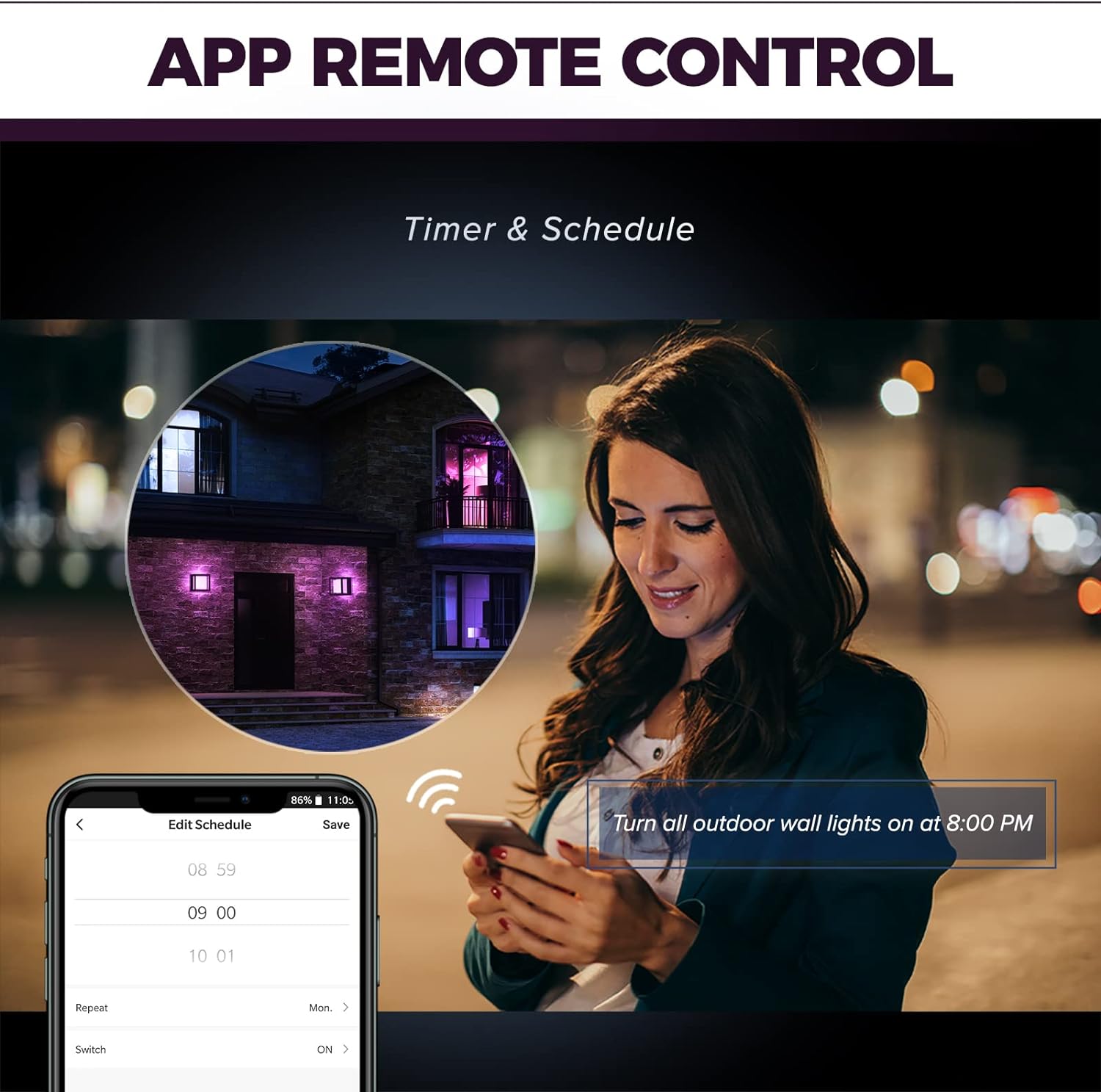 WIFI Smart LED Wall Lamp Outdo - Outdoor Lighting Zigbee reseña y precio