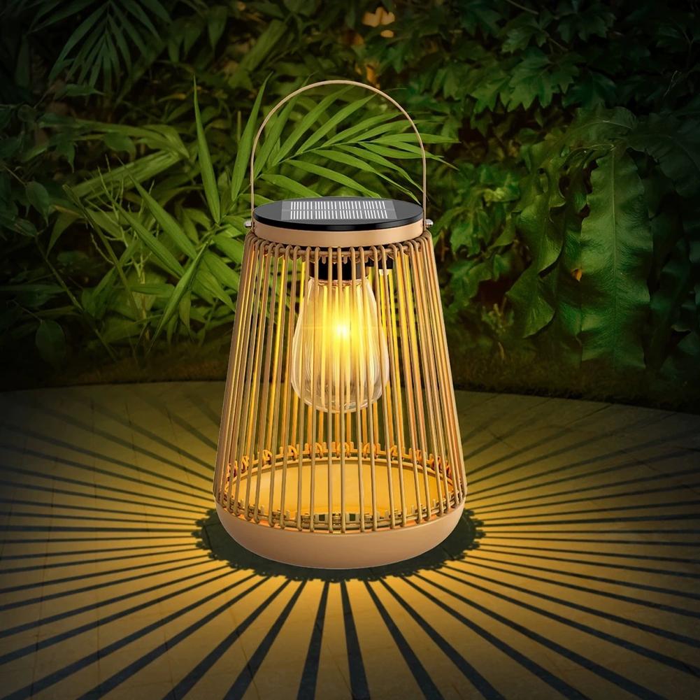 IP65 Waterproof Solar Rattan L - Outdoor Lighting Lamps reseña y precio