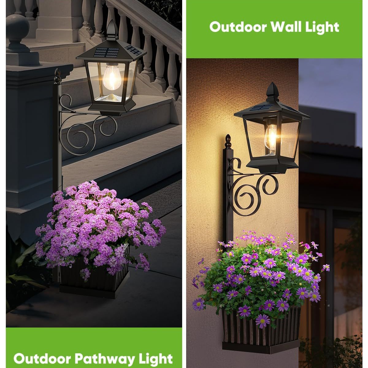 2-in-1 Solar Garden Planter La - Outdoor Lighting Lamps reseña y precio