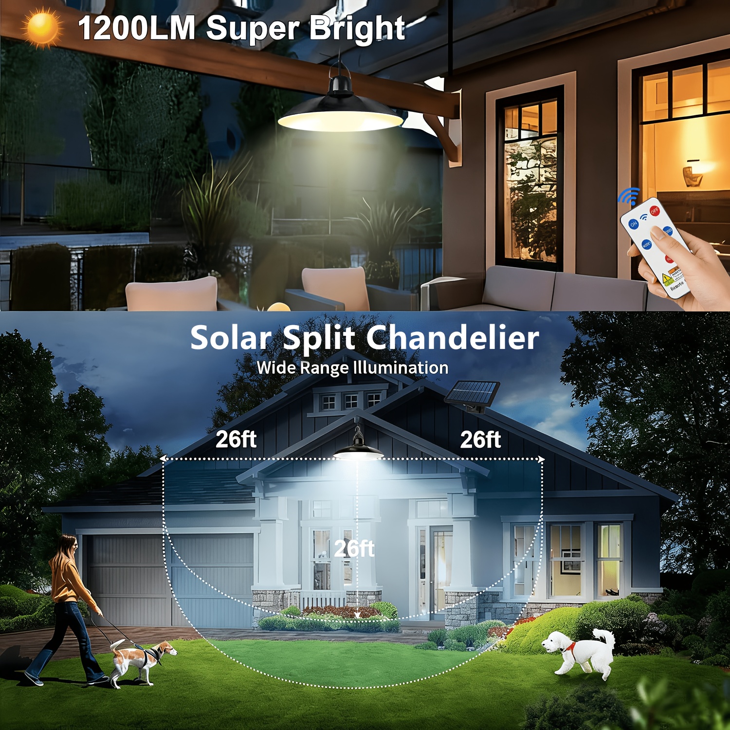 1pc Solar Pendant Light Outdoo - Outdoor Lighting Modern reseña y precio