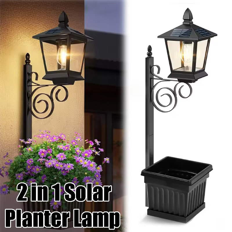 Solar Powered 2-in-1 Flower Po - Outdoor Lighting Lamps reseña y precio