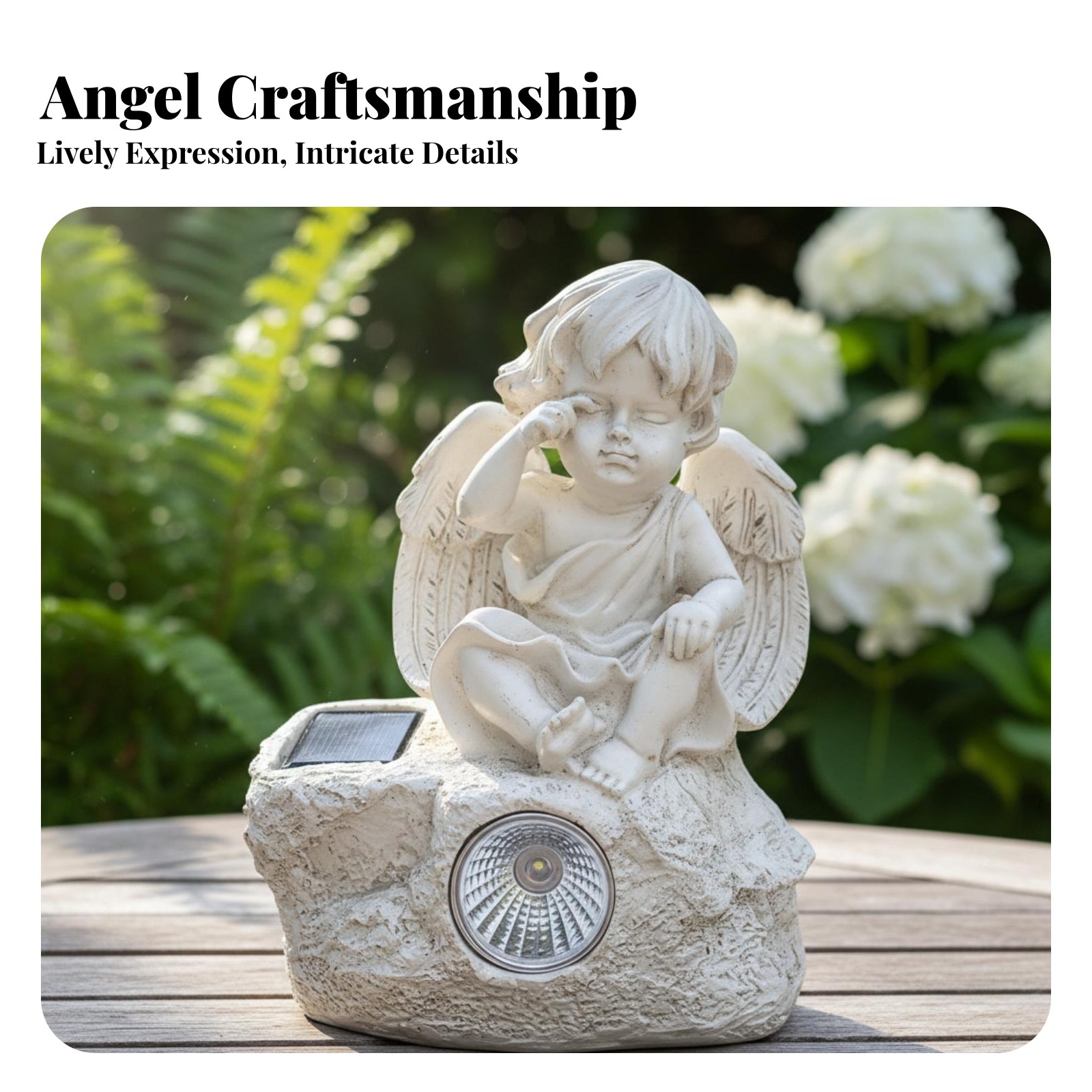 Solar Cherub Statue Light Sour - Outdoor Lighting Modern reseña y precio