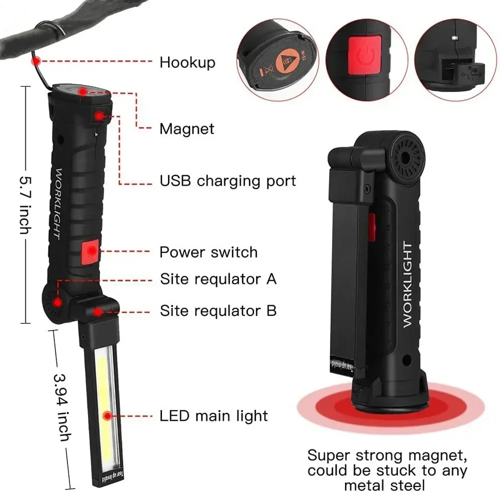LED COB Flashlight USB Recharg - Outdoor Lighting B&Q reseña y precio
