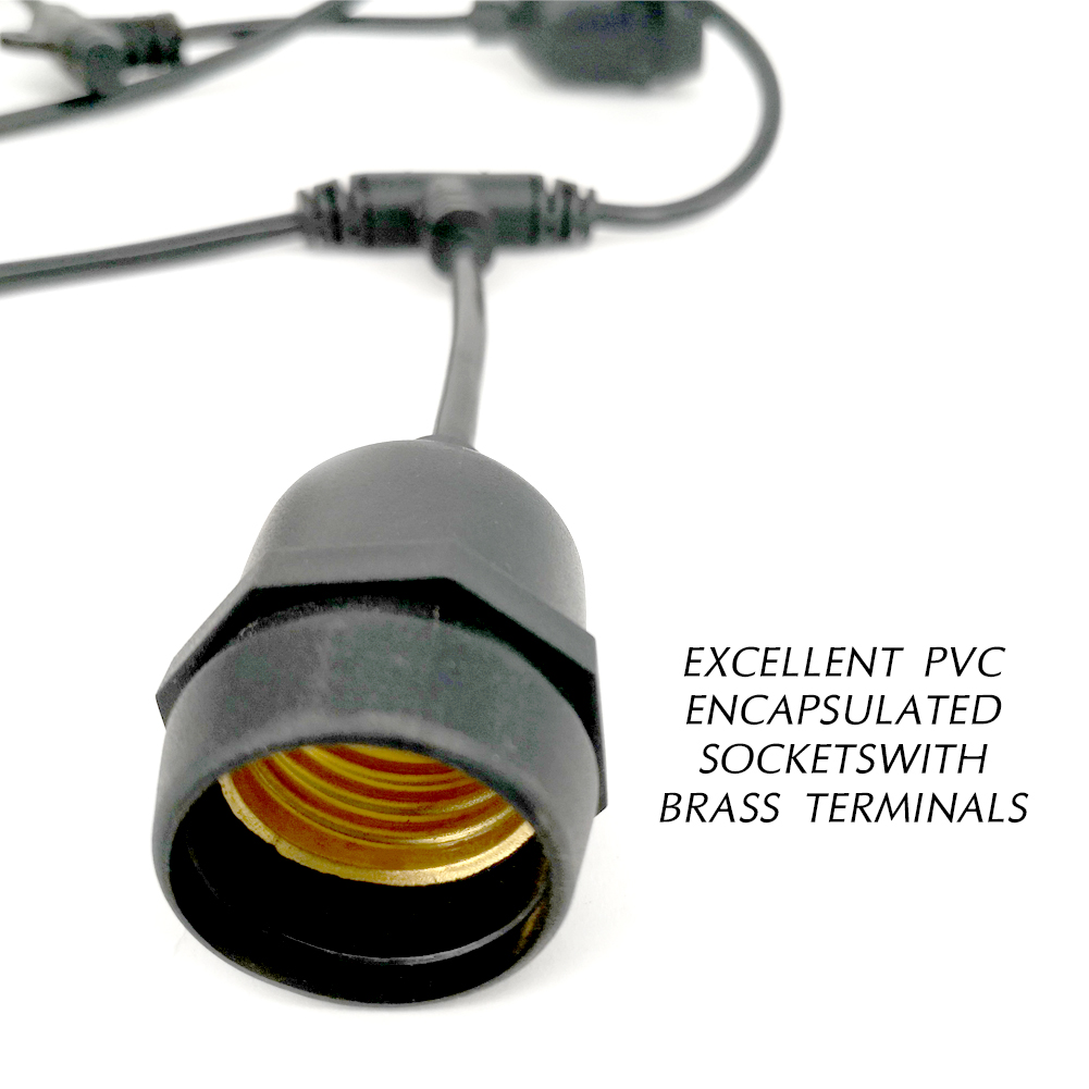 10/20/30m E27 Commercial Grade - Outdoor Lighting Extension Cord reseña y precio