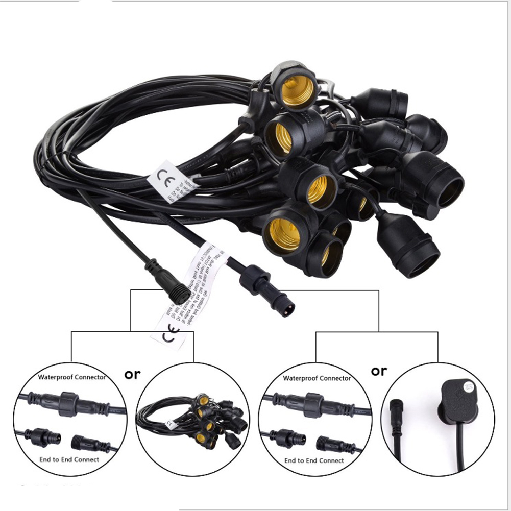 10/20/30m E27 Commercial Grade - Outdoor Lighting Extension Cord reseña y precio