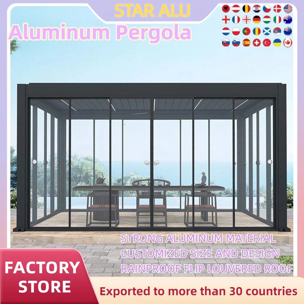 Aluminum Bioclimatic Pergola s - Outdoor Lighting Restaurant reseña y precio
