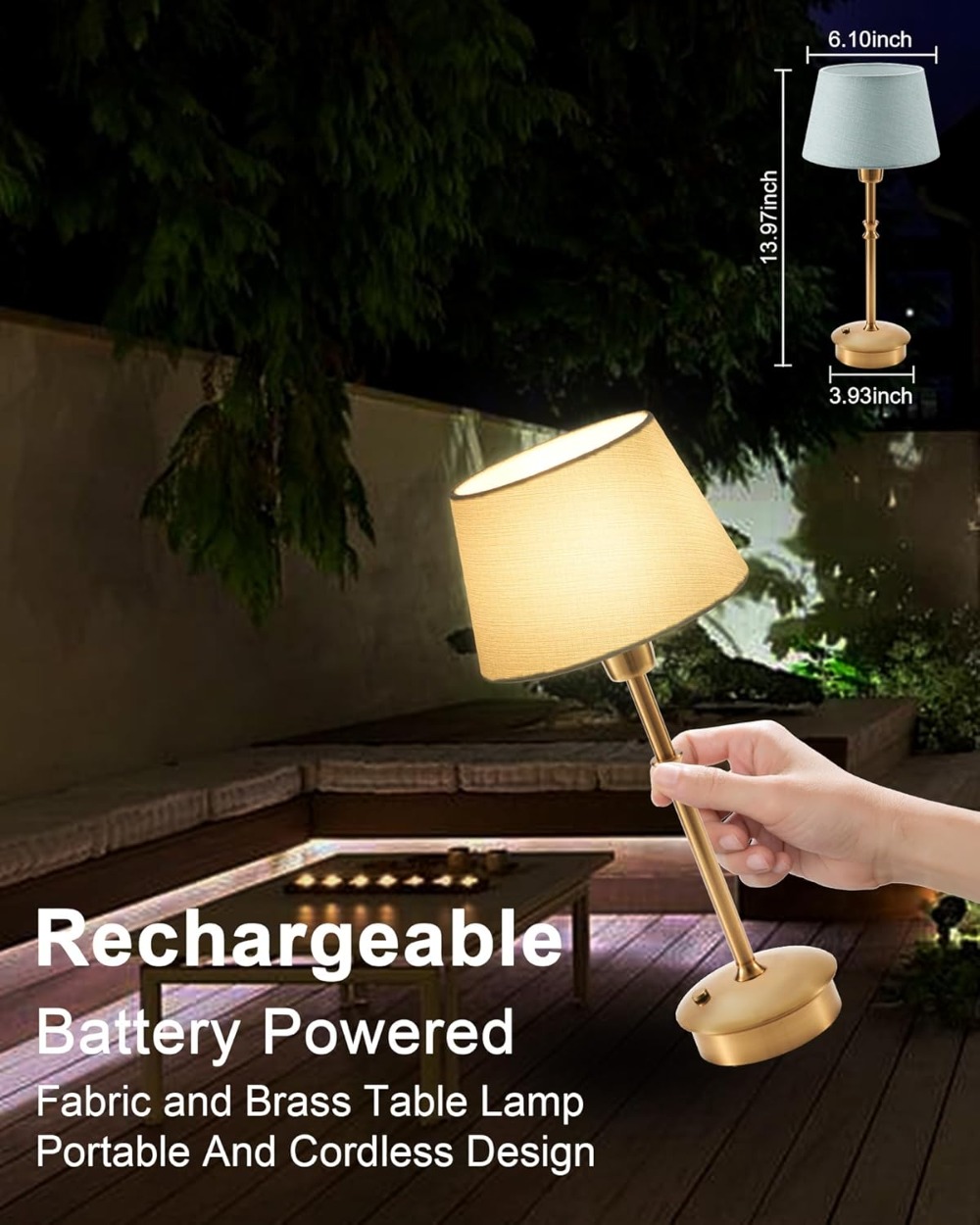 Portable Rechargeable Table La - Outdoor Lighting Restaurant reseña y precio