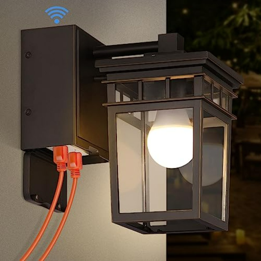 Porch Light with GFCI Outlet B - Outdoor Lighting With Outlet reseña y precio