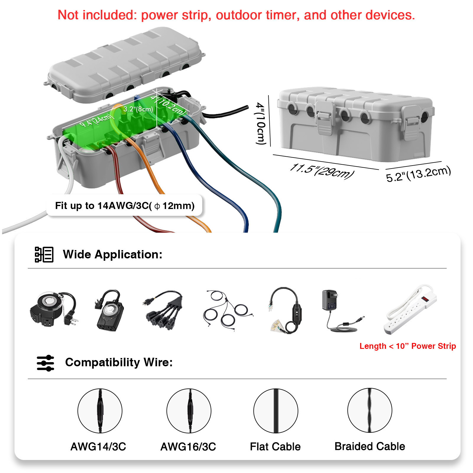 IP54 Waterproof Extension Cord - Outdoor Lighting Extension Cord reseña y precio