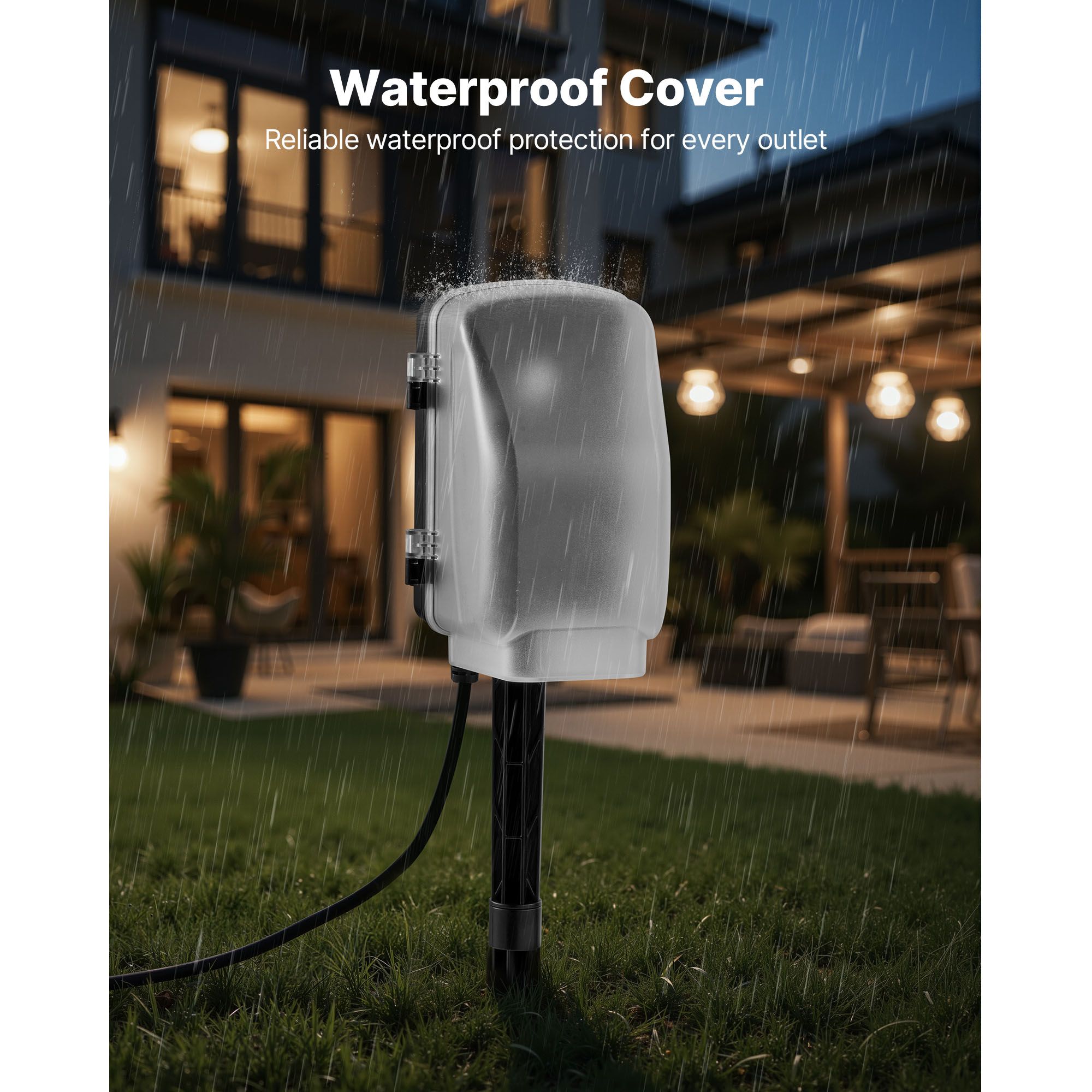 Outdoor Power Stake 25FT Exten - Outdoor Lighting With Outlet reseña y precio