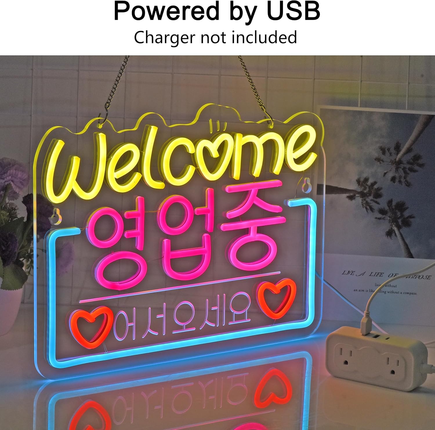 Korean Welcome on Sale Neon Si - Outdoor Lighting On Sale reseña y precio